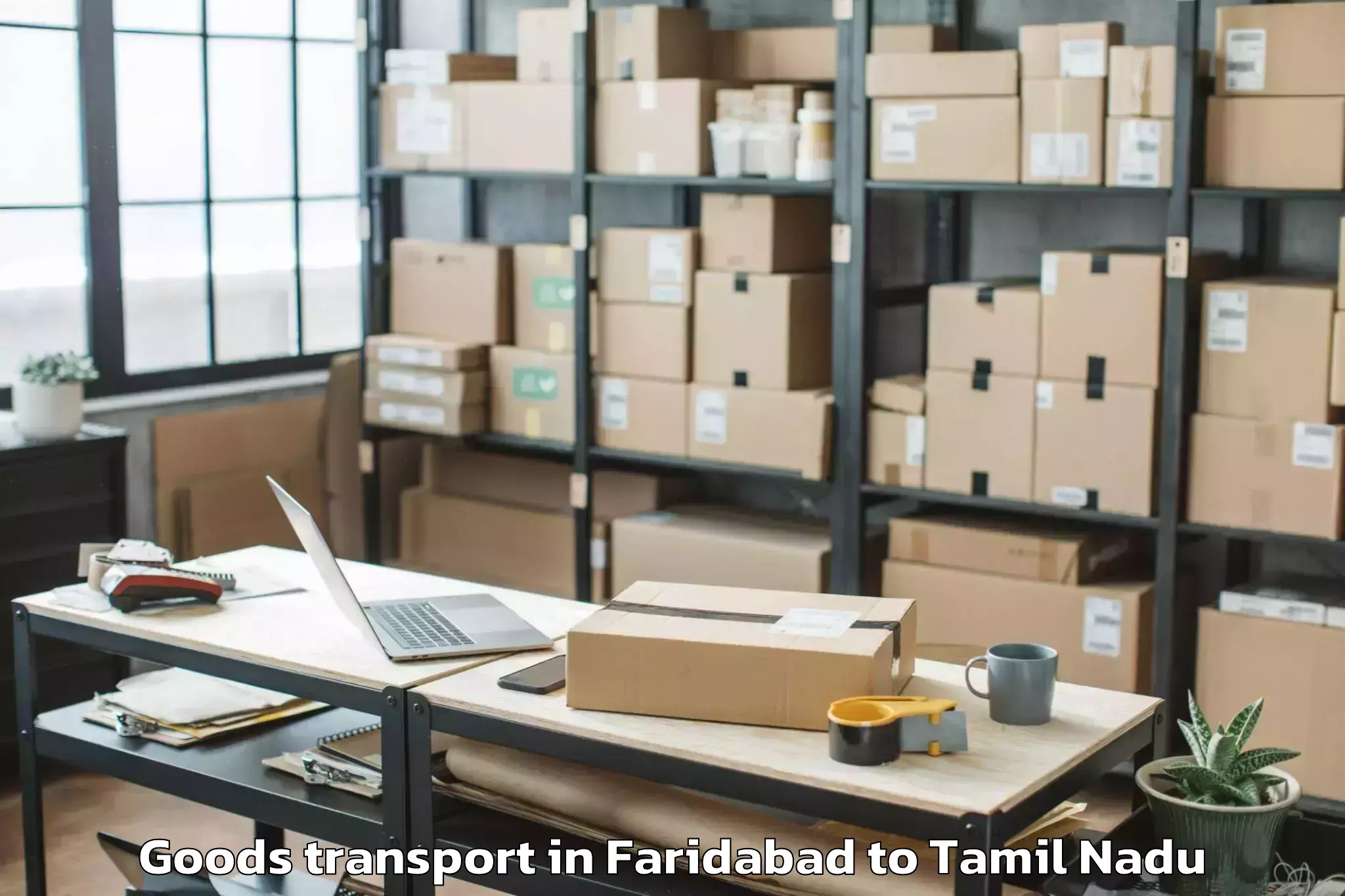 Expert Faridabad to Kottaiyur Goods Transport